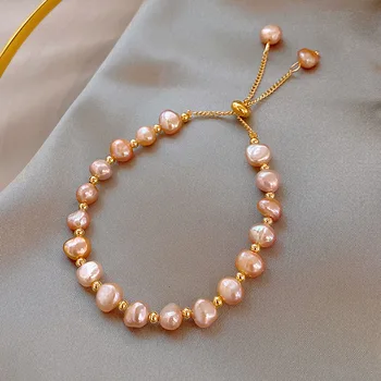 

Natural Pearl Friend Bracelets Bracelets INS Non-mainstream Design Jewelry Sisters Online Celebrity Bracelet