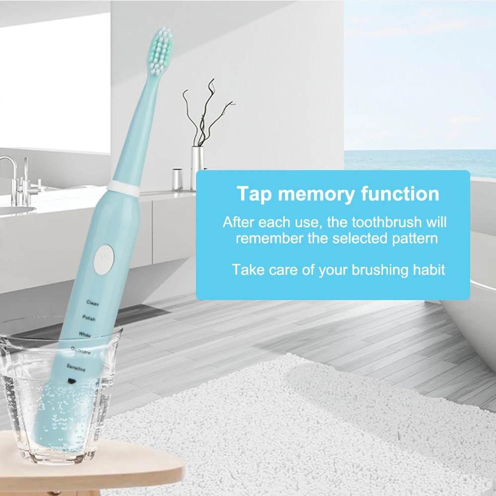Sonic Electric Toothbrush USB Rechargeable Tooth brush adult Waterproof Ultrasonic Automatic 5 Mode with Heads | Бытовая техника