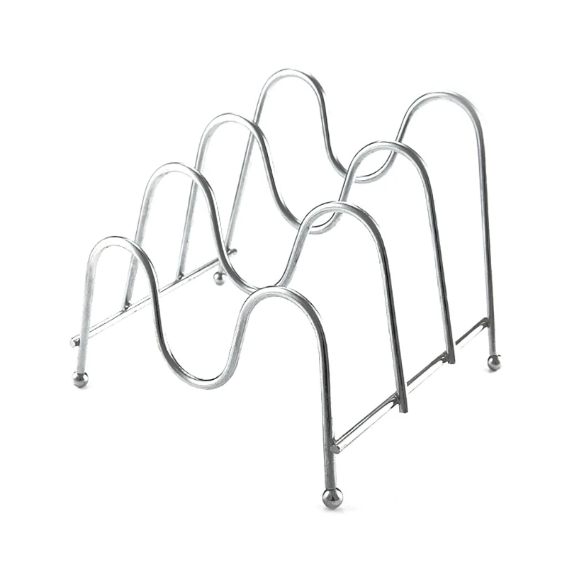 Three-Layer Metal Pot Lid Rack Cutting Board Shelf Dish Holder Kitchen Organizer  4
