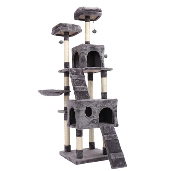Free Shipping Pet Luxury Furniture Cat Tower Pet Cat Tree Towers Climbing Shelf Cats Apartment Game.jpg