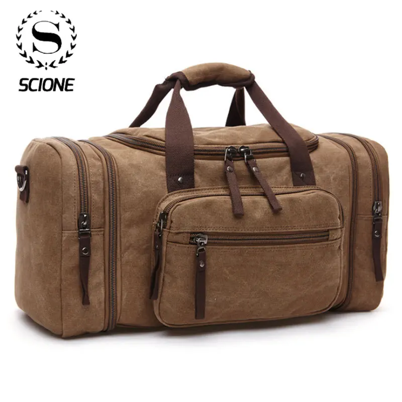 Buy Bags Duffel-Bag Luggage Canvas Large-Capacity Tote Carry On Men Scione Multifunction Eq18dDrq