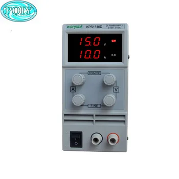 

Wanptek KPS1510D Adjustable Variable Portable Mini DC Switching Power Supply Output 0-15V 0-10A Support AC110-220V