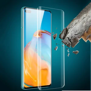 Image 4 - UV Full Glue Tempered Glass for Huawei P40 Pro Plus Screen Protector for Huawei P30 Nova 7 8 Pro Curved Full Cover UV Glass