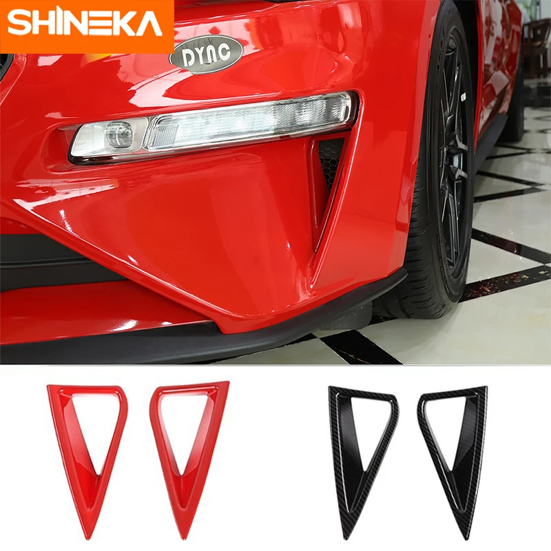 

SHINEKA ABS Newest & Popular Exterior Daytime Running Light Decoration Cover Protect Stickers For Ford Mustang 2018+ Car Styling