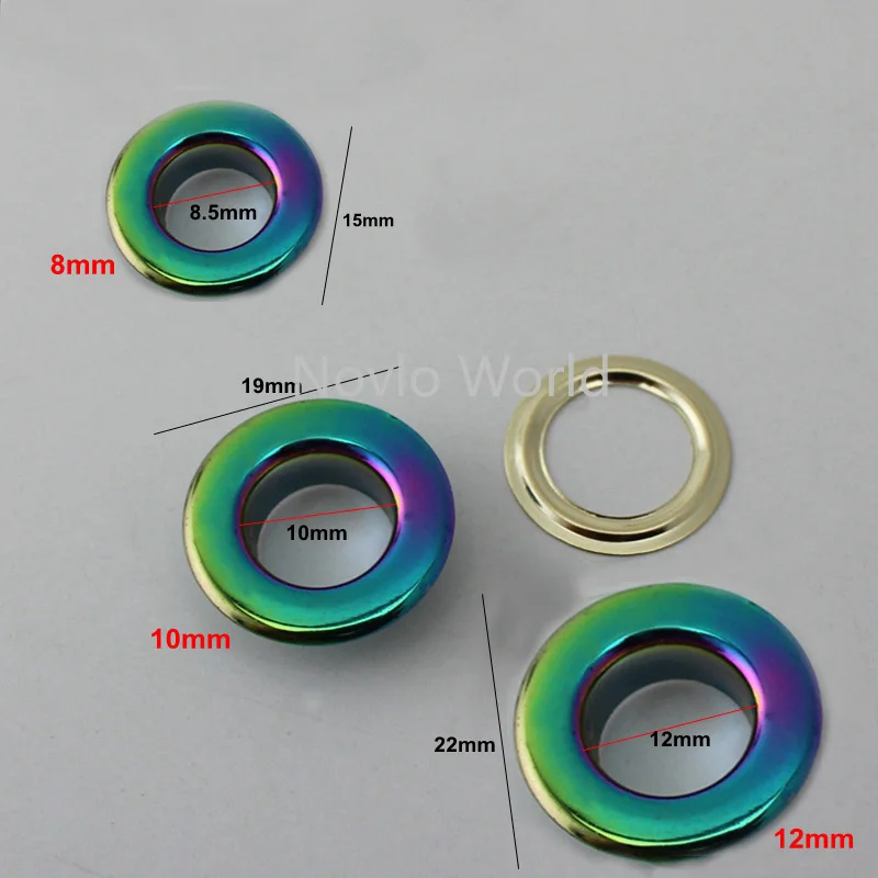20 100 шт. радужные круглые мешки для люверсов 6 размеров 4 5 8 10 12 13 мм|hardware accessories|bag