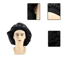 Салонная шапочка для волос большого размера, атласная банная шапочка для сна, ночная шапочка, головной убор, шапка для кудрявых, Пружинящий Уход за волосами шапочка