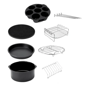 

11Pcs High-Quality 8-Inch Air Fryer Accessories for Gowise Phillips Cozyna and Secura Fit All 5.2-5.8QT Air Fryer