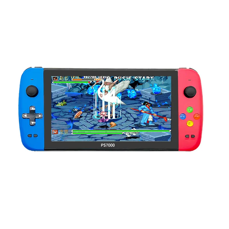 Big screen 7.0 inch PS7000 Handheld Game console Player built in 3500 more games with 2 wire gamepads support PS1 games