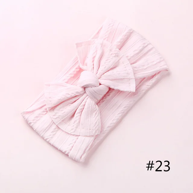 1pcs Cable Knit Nylon Bow Headwrap, One size fits all nylon headbands, wide nylon headbands, baby headbands, Knot bow headwear A2NSNSFB-9568-23