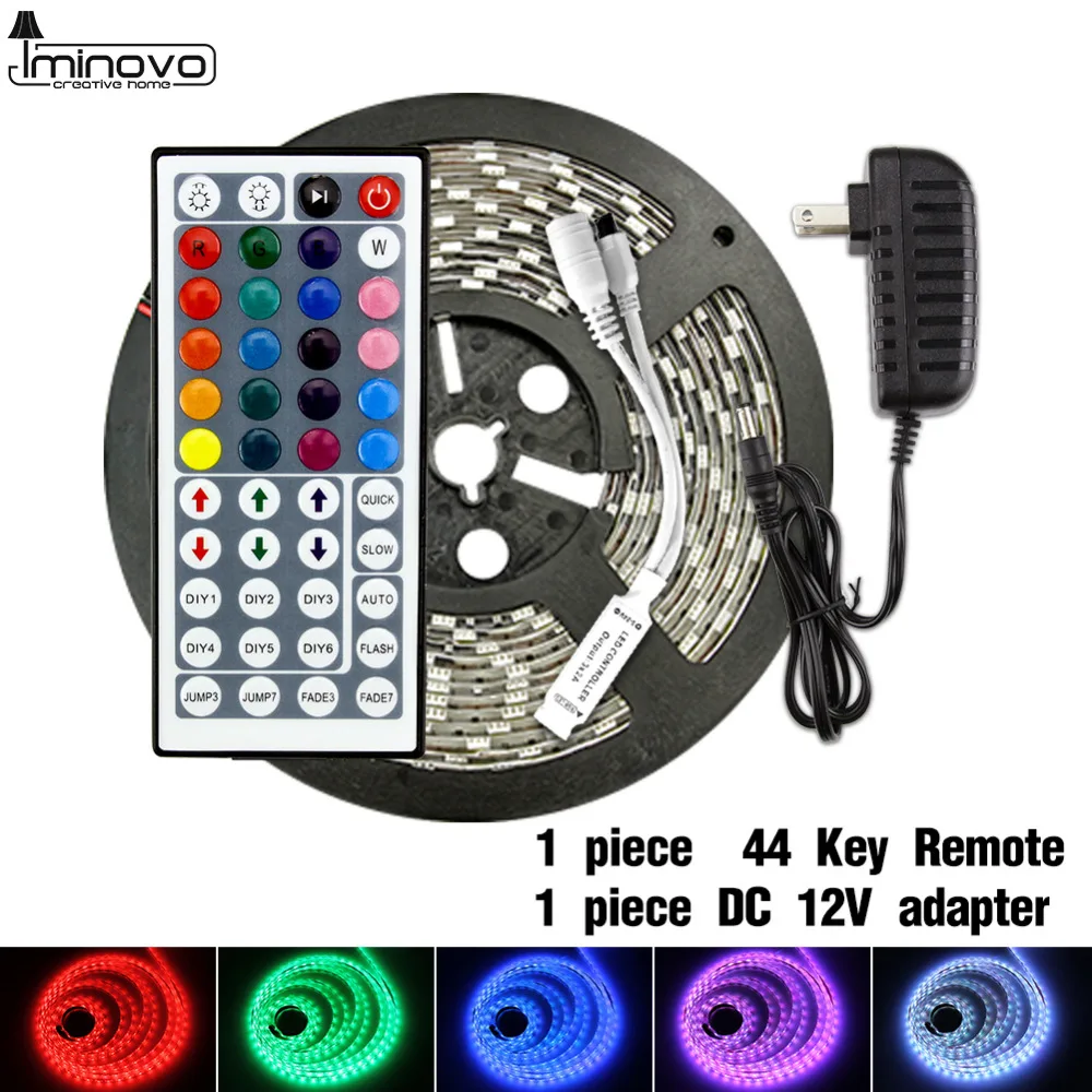Светодиодная лента 12 В постоянного тока гибкая Диодная SMD 2835 5050 RGB 24 клавиши 44