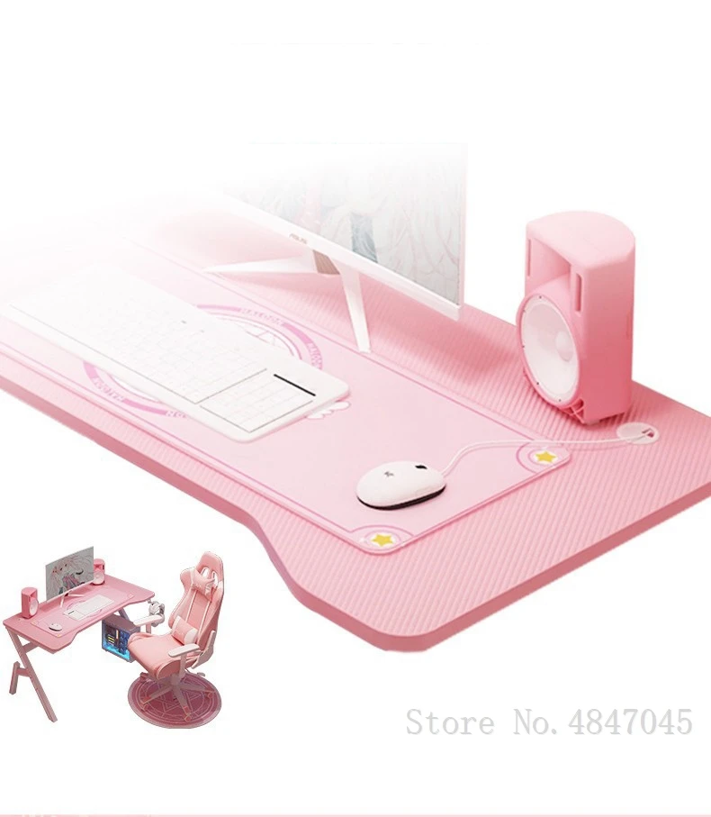 Juego sillas escritorio para juegos, mesa de estudio rosa para ordenador  portátil, combinación de silla para gamer home live - AliExpress