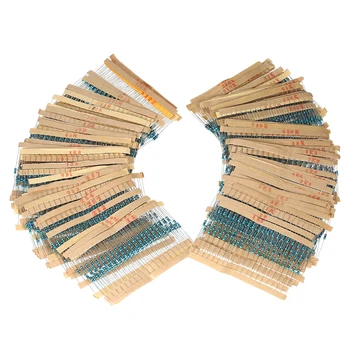 

Hot 2600pcs 130 Values 1/4W 1% Metal Film Resistors Assorted Pack Kit Set Lot Resistors Assortment Kits Fixed capacitors for di