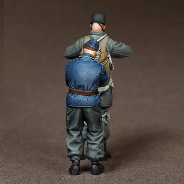 1/35 масштаб Неокрашенная смола фигурка десантника подготовка к снятию 2 Коллекция фигурок фигурка