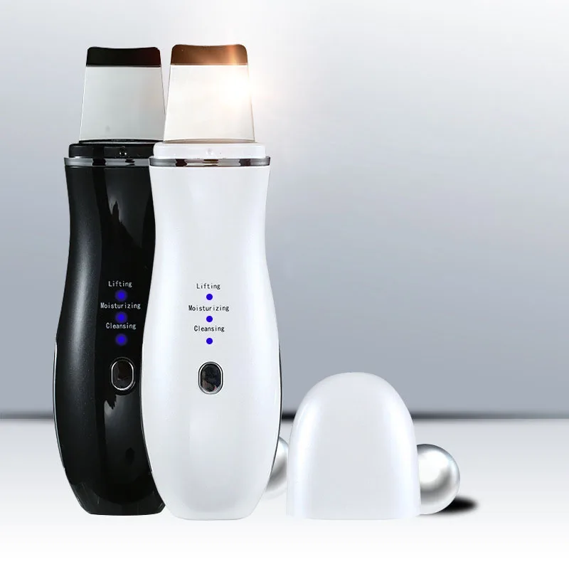  USB Rechargeable Ultrasonic Face Cleaning Skin Scrubber Cleanser Face Lifting Exfoliating Blackhead