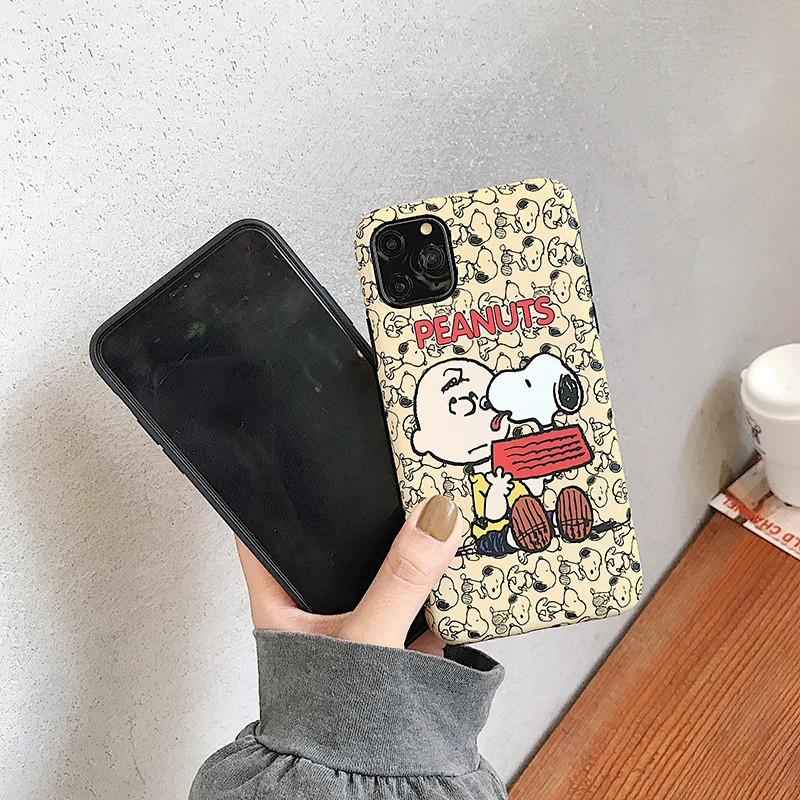 Ретро мультипликационный чехол для телефона Charlie коричневый для iphone 11Pro XS Max X XR мягкий IMD мягкий чехол для iphone 11 6 6S 7 8 Plus задний чехол s