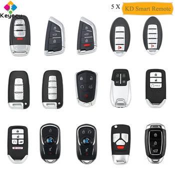 

KEYECU 5PCS KEYDIY ZB Series KD Smart Universal Remote Control Key With 3/ 4/ 5 Buttons - FOB for KD900 KD-X2 Mini KD Key Tool