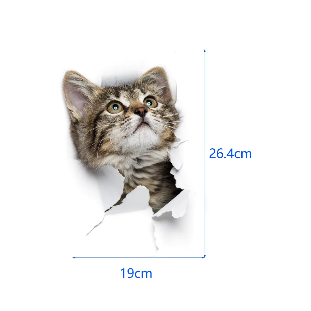 3D Wall Stickers Cats Self Adhesive Luminous Wall Clings PVC Removable Decal Living Room Baby