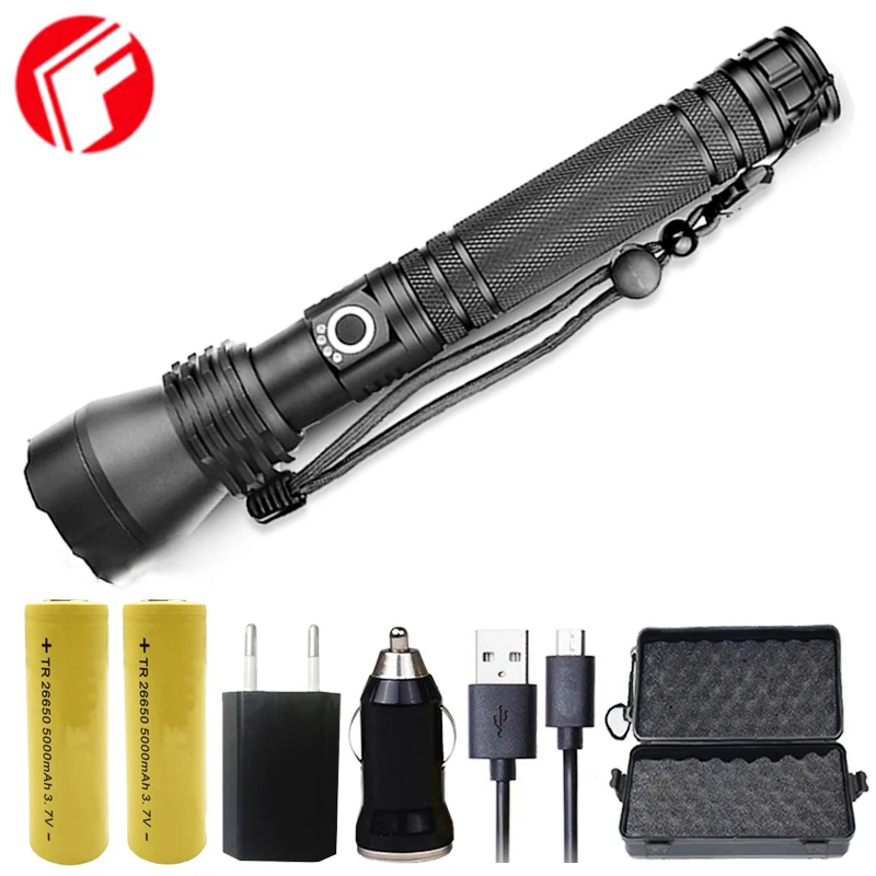 FengxingZ401285 XHP70.2 3900lm высокий мощный светодиодный фонарик перезаряжаемый светильник 18650& 26650 Батарея XHP50 Фонари