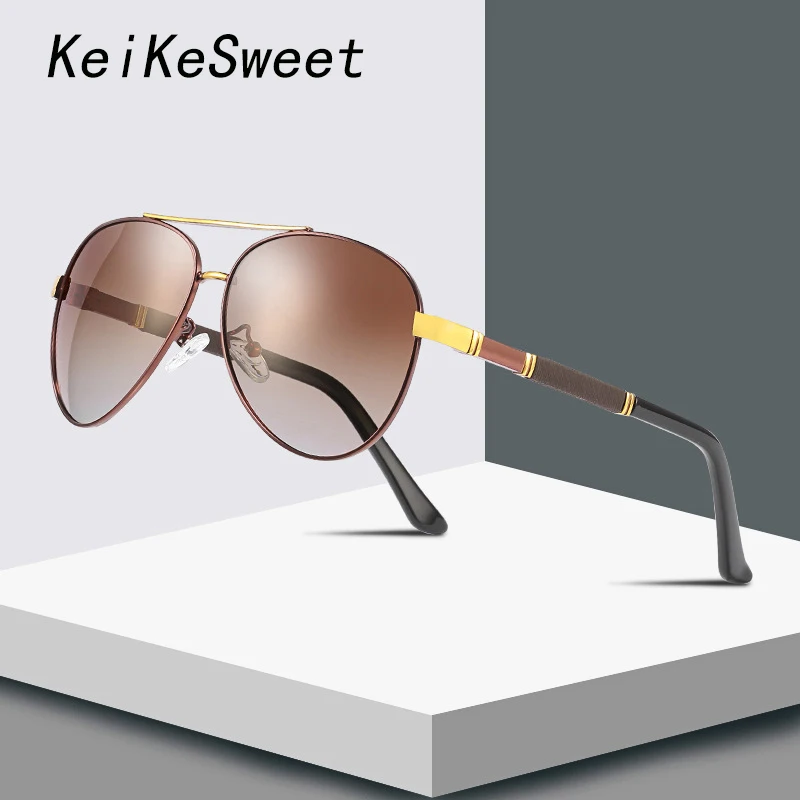 Мужские солнцезащитные очки KeiKeSweet с поляризационным покрытием для вождения UV400
