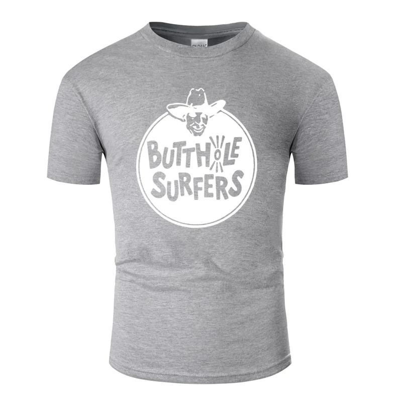 Men-Gray Популярная футболка для мужчин в стиле панк-рок с надписью buttole surfers thrash hardcore одежда для мужчин хлопковая Футболка большого размера S~ 5xl - Цвет: Men-Gray