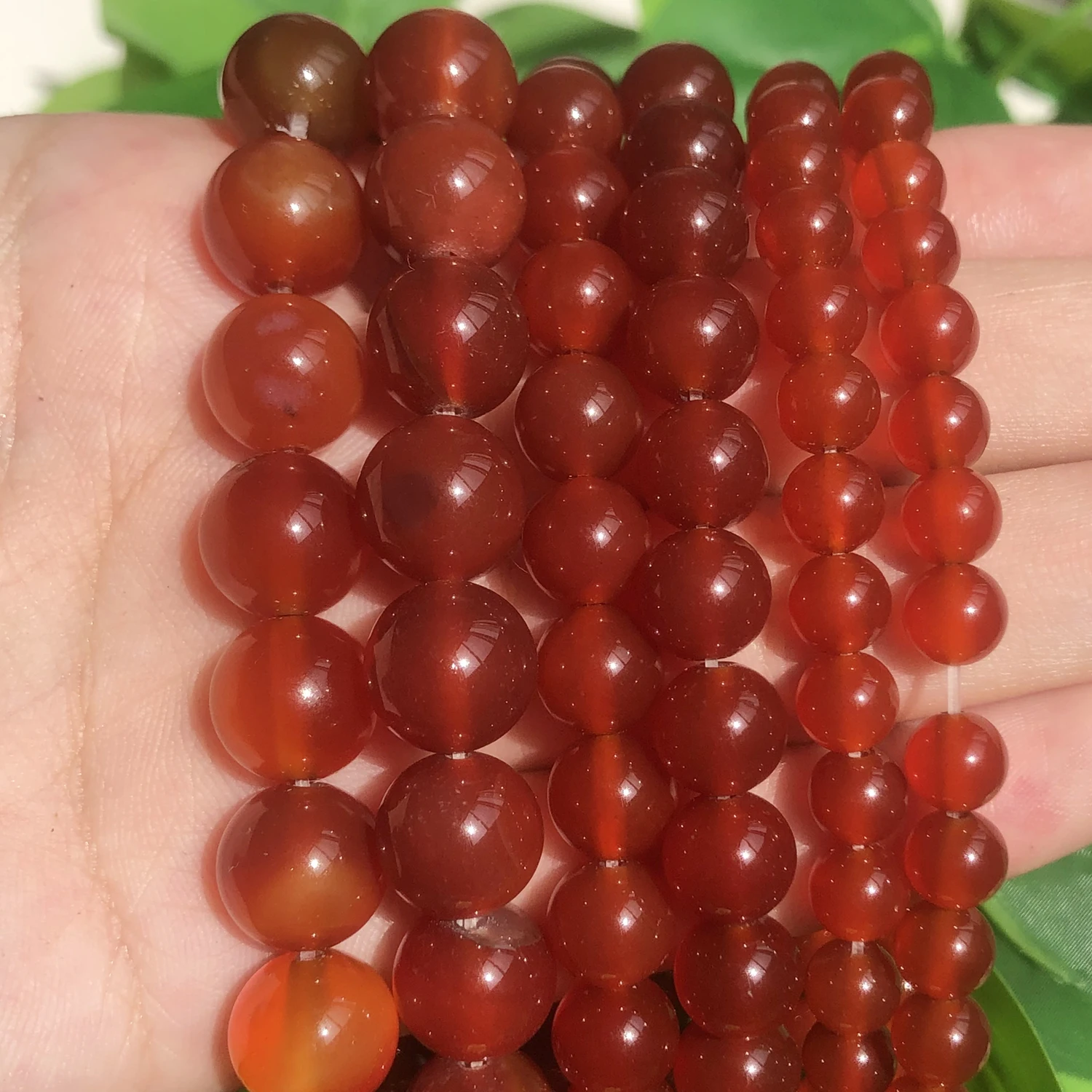 

Natural Red Carnelian Agates Round Gem Stone Beads 2/3/4/6/8/10/12MM Pick Size For Jewellery Making 15" Strand