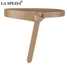 

Red Genuine Leather Belt Women High Quality First Layer Cow Leather Ladies Belt for Dress Strap Self Tie Waist Belt 120cm