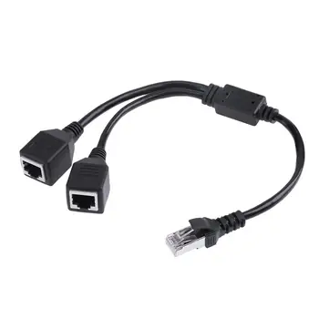 

1 to 2 Socket LAN Ethernet Network RJ45 Plug Splitter Extender Adapter Connector Cable Extension Cables for Switch ADSL Router
