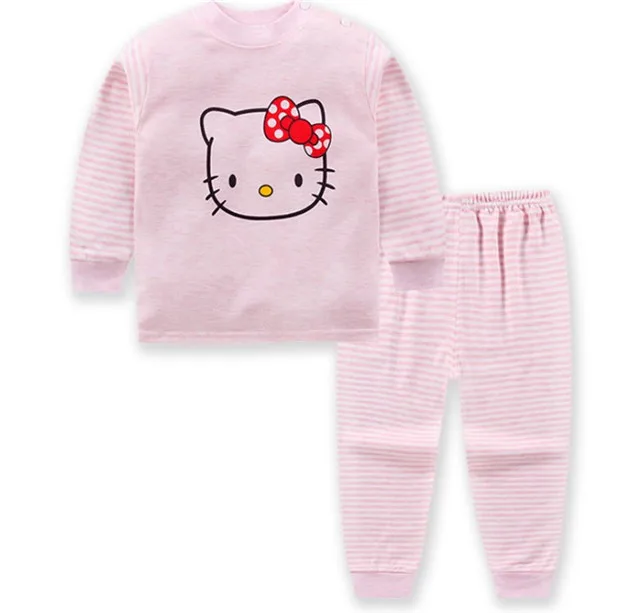 Autumn Kids Animal Chilren Pajamas Sets Long-sleeved+Pans 2 pieces Cotton Cartoon Boys Girls Sleepwear Suit Set 0-4 Years - Цвет: Style 22