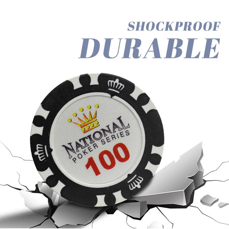 Казино Корона покерные фишки черный Джек Pokers Монте Карло глина металлические