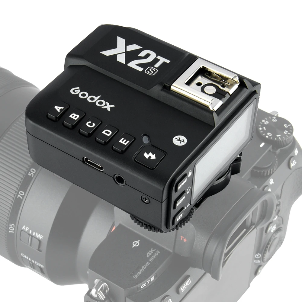 Беспроводной триггер Godox X2T-S ttl 2,4G 1/8000s HSS триггер передатчик для sony Godox V1 TT350S AD200 AD200Pro для samsung