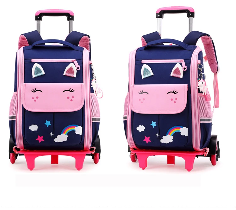Unicorn Rolling Backpacks Bags for Girls