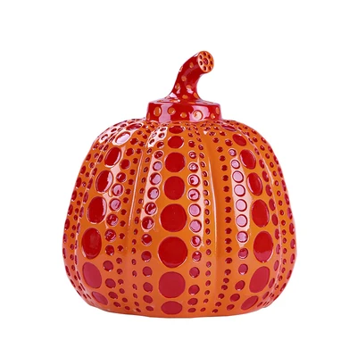 Многоцветный Kusama Yayoi Тыква японского художника Современная Скульптура горошек художественные Декорации для дома офисные искусства свадебный Рождественский подарок R2995 - Цвет: Многоцветный