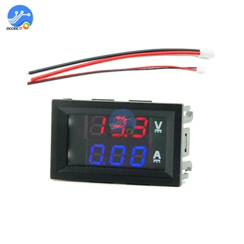 

Mini Digital Voltmeter Ammeter 10A 50A 100A DC 7~110V direct power supply 3-digit precision dual display voltage current meter
