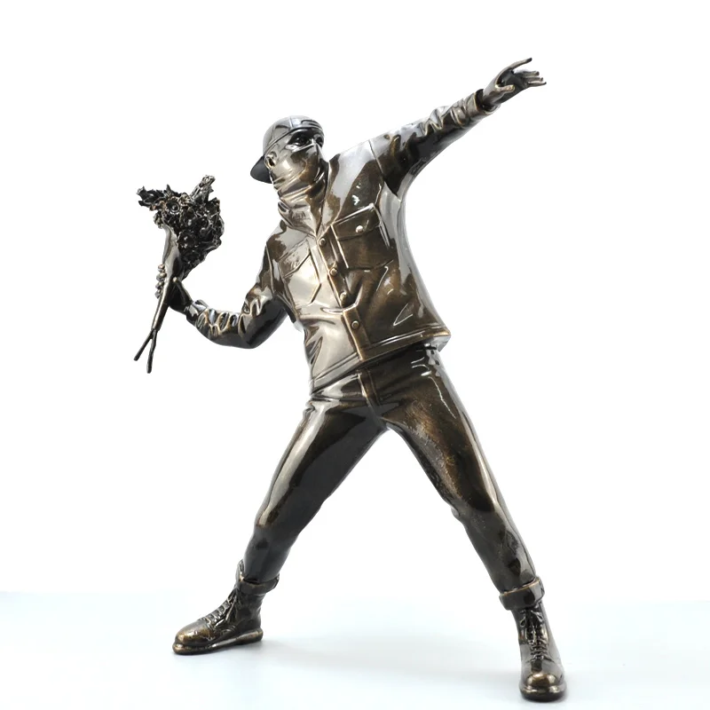 Статуэтка из смолы в английском стиле уличное искусство цветок бомбардировщик