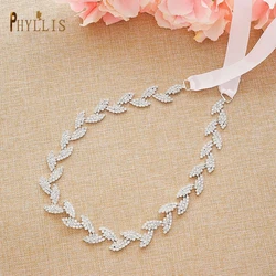 S08 Fashion Rhinestone Bridal Belt Crystal Wedding Dress Accessories Diamond Bride Belt Sash Silver Wedding Applique Sash Belt