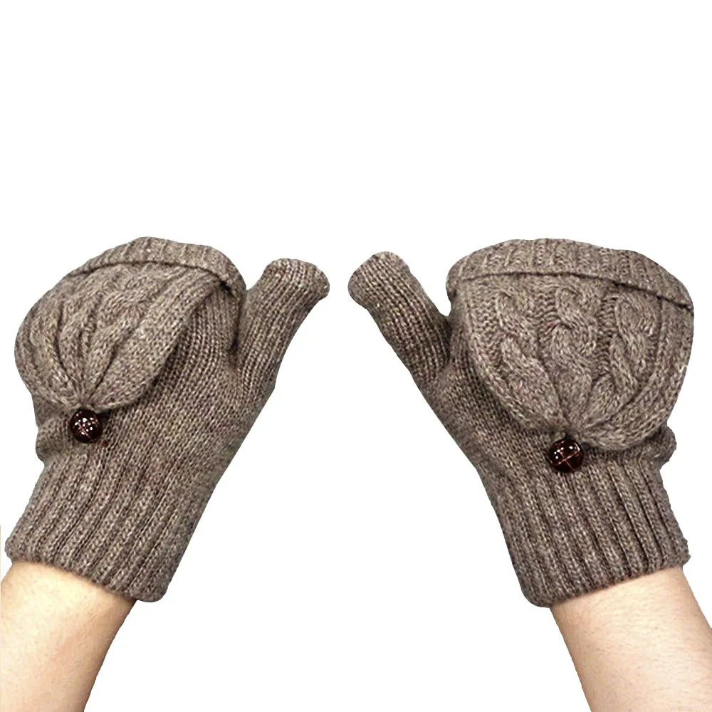 Новинка, женские теплые зимние перчатки без пальцев на весну и зиму, женские вязаные перчатки без пальцев, Новинка# O29