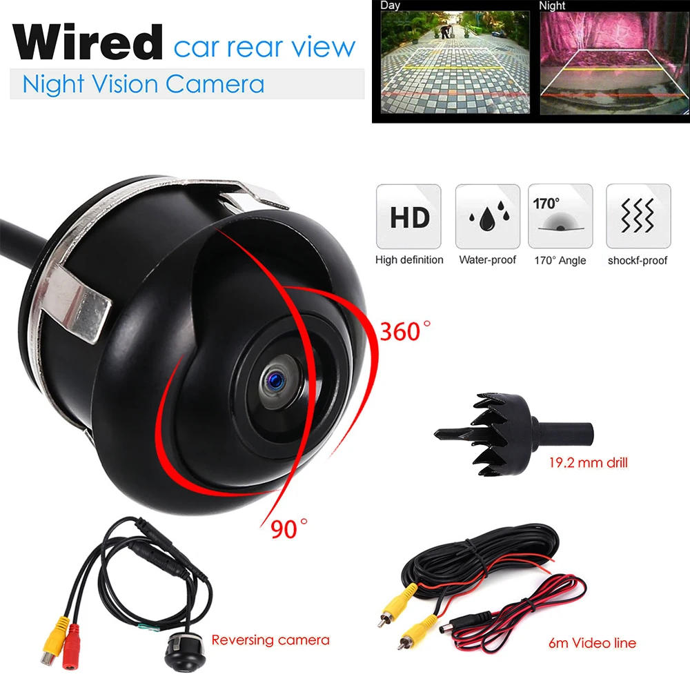 

Waterproof HD Wide Angle night vision 360 degree Car Rear View Camera Front Camera Front View Side Reversing Backup Camera