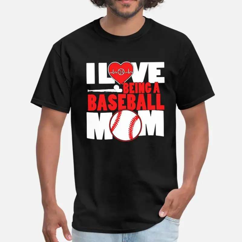 

Vintage Baseball Mom T Shirt Man Cotton Round Neck Outfit Men Tee Shirt Oversize S-5xl Solid Color Pop Top Tee