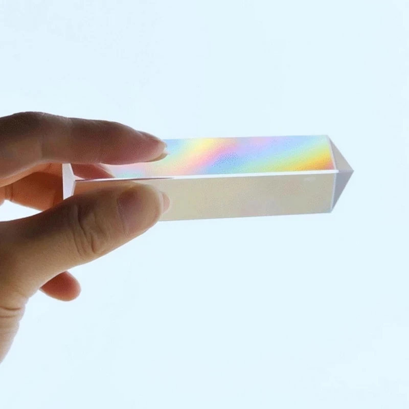 Triangular Prism For Photo Rainbow Lights BK7 Optical Prisms Glass Physics Teaching Refracted Light Spectrum Students Presents |