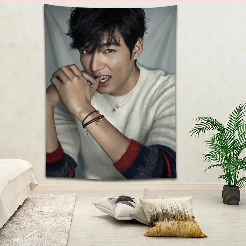Пользовательские Lee MinHo печатных Творческий гобелен гостиная спальня задний план стены ткань Висячие картины небольшой свежий - Цвет: 7