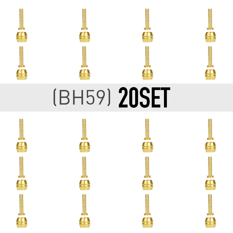20 sets BH59 Тормозной шланг для велосипеда, масло, игла, пресс-кольцо для BH59 BH90 SRAM MAGURA, велосипедный кабель, соединительный гидравлический дисковый тормозной шланг, оливковое соединение - Цвет: 20 sets BH59