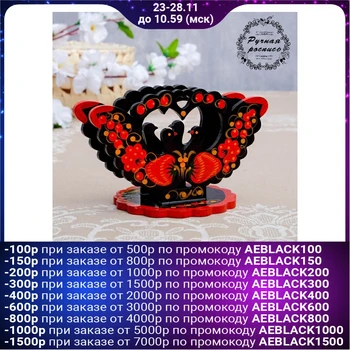 

Napkin holder "Doves", 16 × 10 cm, khokhloma 4101641