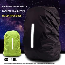 Camping Reflective Waterproof Backpack Rain Cover Outdoor Sport Night Cycling Safety Light Raincover Case Bag Camping Hiking
