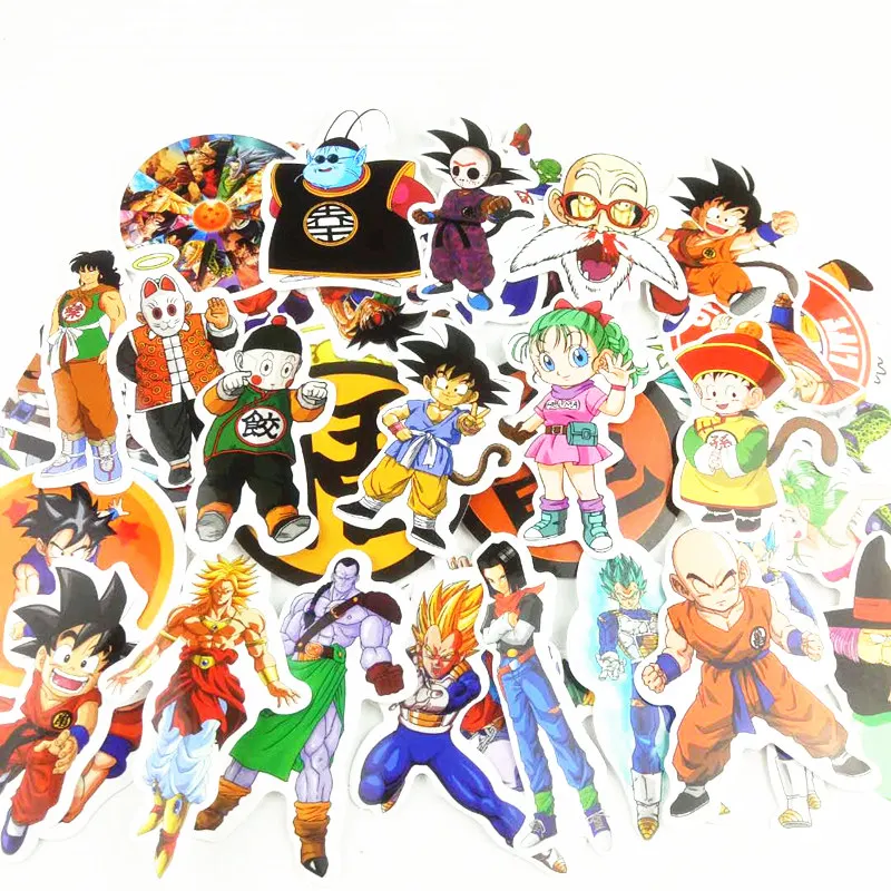 50 шт./1 лот Dragon Ball Z Супер Саян Гоку Вегета наклейка креативная индивидуальная Водонепроницаемая наклейка для ноутбука для пальцев
