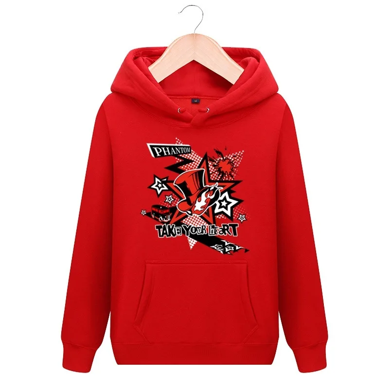 

Anime Cos Persona 5 Ren Amamiya Hooded Hoodie pullover Persona 5 P5 Akira Kurusu Ryuji Sakamoto hat Joker Fleece hoodie coat