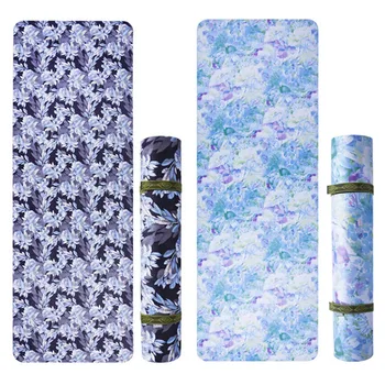 

5mm Cuihua soft high rebound TPE printing suede yoga mat 184x66cm