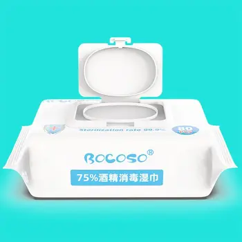 

80Pcs Alcohol Disinfection Wipe Pads Sterilization Flip-Top Makeup Alcohol Wet Wipe Skin Cleaning Wet Wipes