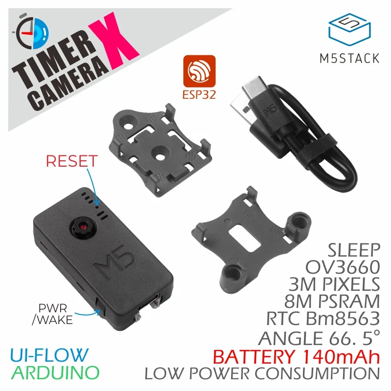 Официальный ESP32 PSRAM таймер Камера X (OV3660) WiFi + BLE модуль камеры с и аккумулятором 140