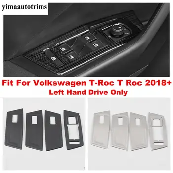 

For Volkswagen T-Roc T Roc 2018 - 2020 Door Armrest Window Lift Button Control Panel Cover Trim Stainless Steel Accessories