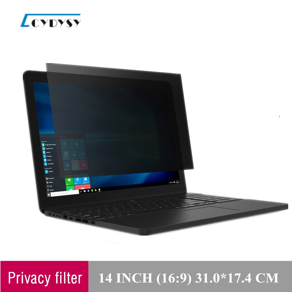 Laptop Computer Privacy Screen Filter  Fits 14 inch Screens 16:9 Ratio Protect Your Private Information While at Work or in Public  Trusted Treasure Anti-Glare Privacy Screen Filter 